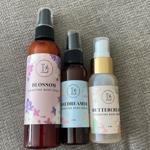 Set of 3 Hydrating Body Mists - Lemongrass Spa